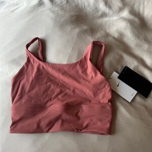 Nike Dusty Rose Ribbed Sports Bra